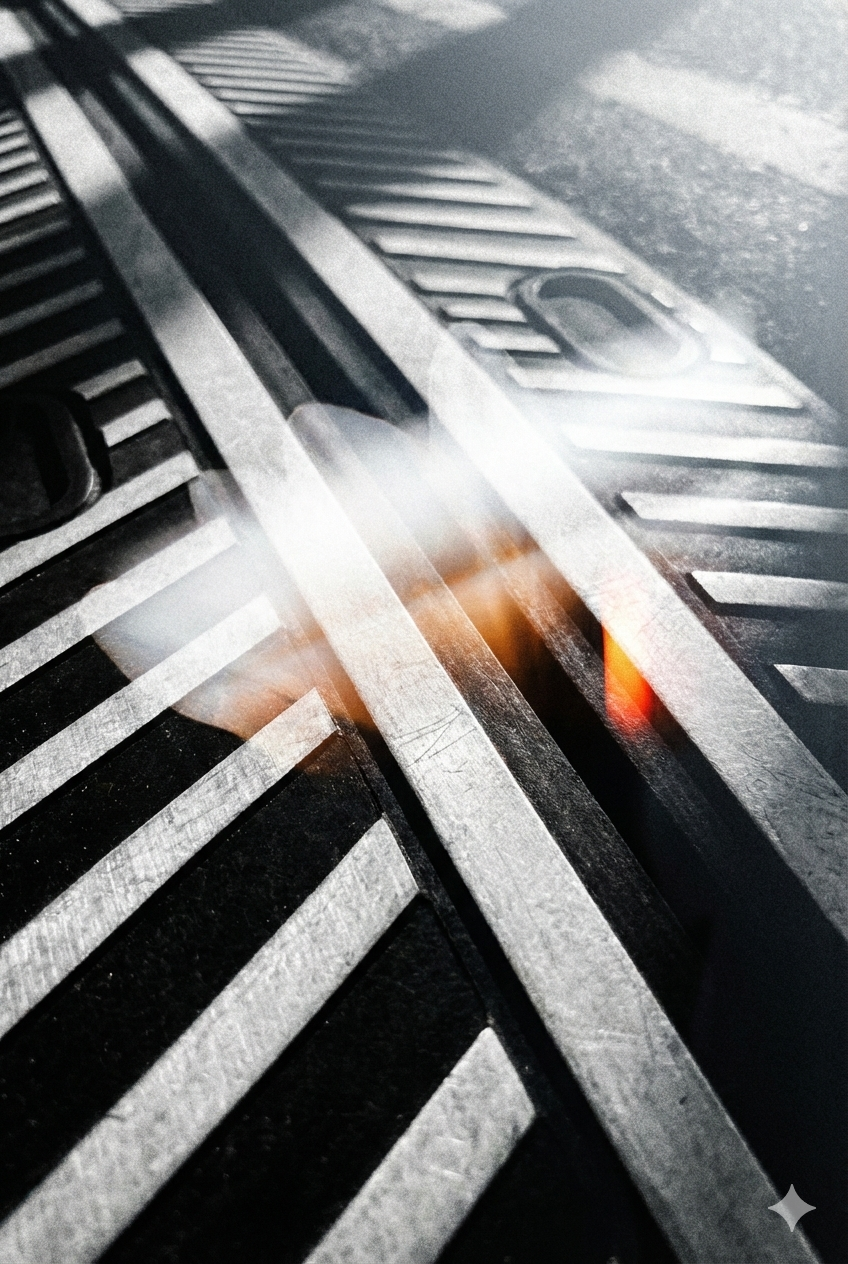 A close view of a expansion joint